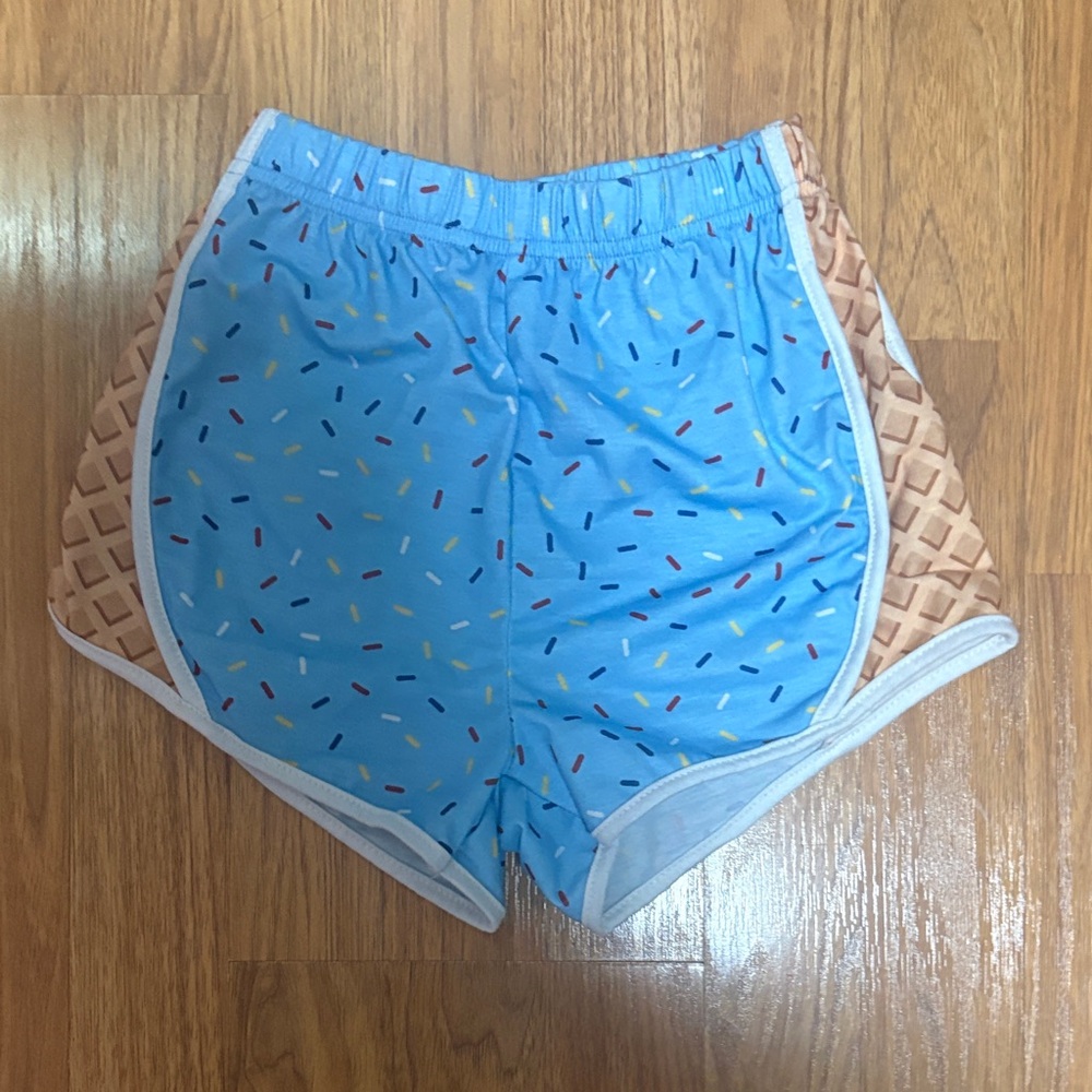 Blue Sprinkle Pattern Girls Shorts